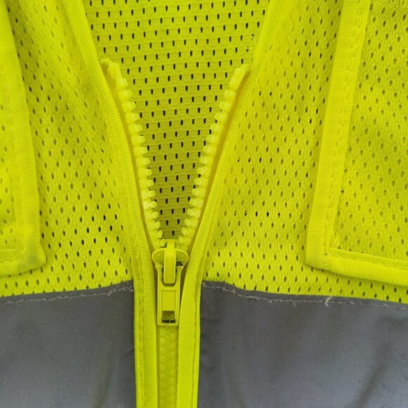 PIP Hi-Visibility Yellow Safety Vest Reflective Mesh Zip ANSI 107-2015 Type R 3X - Picture 4 of 14